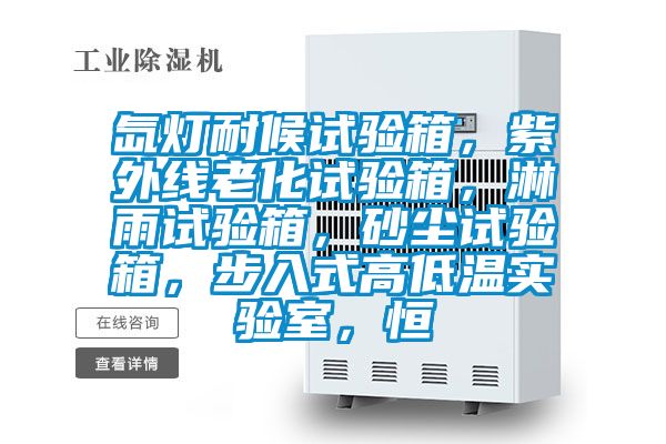 氙燈耐候試驗箱，紫外線老化試驗箱，淋雨試驗箱，砂塵試驗箱，步入式高低溫實驗室，恒